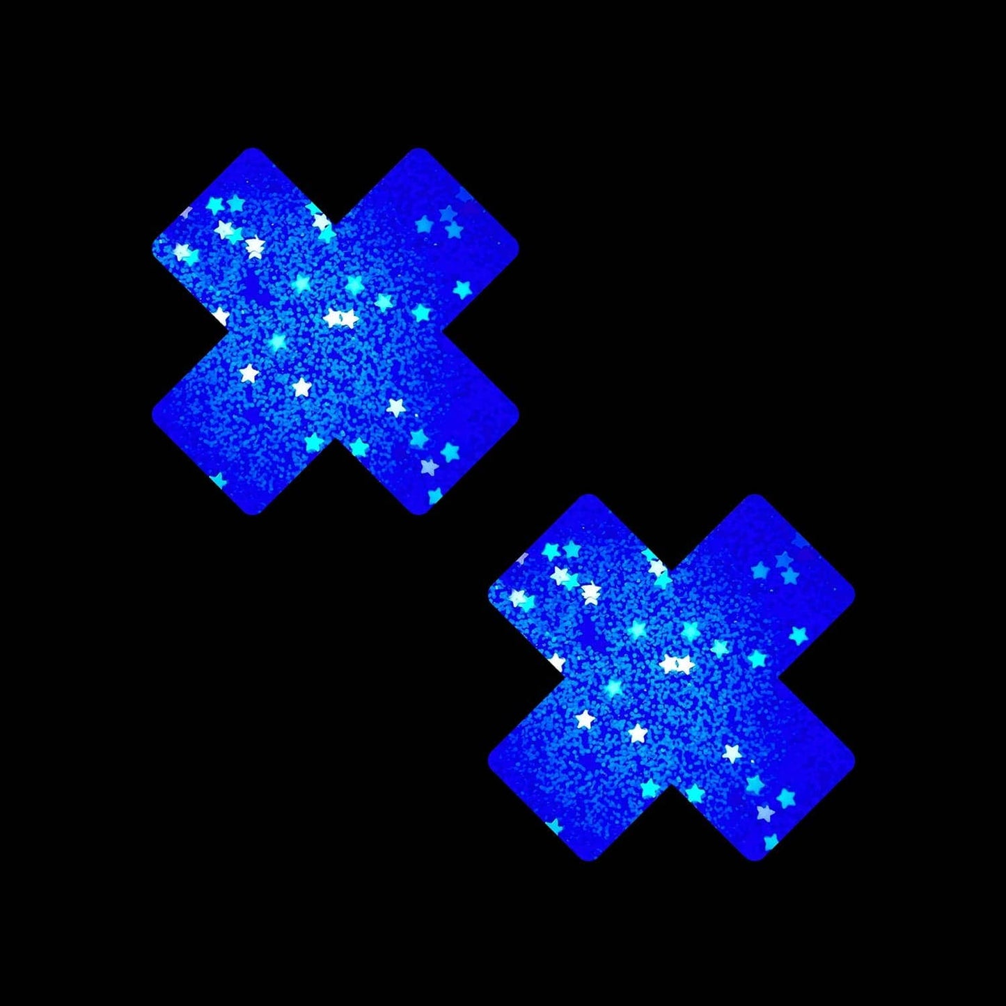 Purple Cotton Candy Blacklight Glitter X Factor Body Stickers 6PK