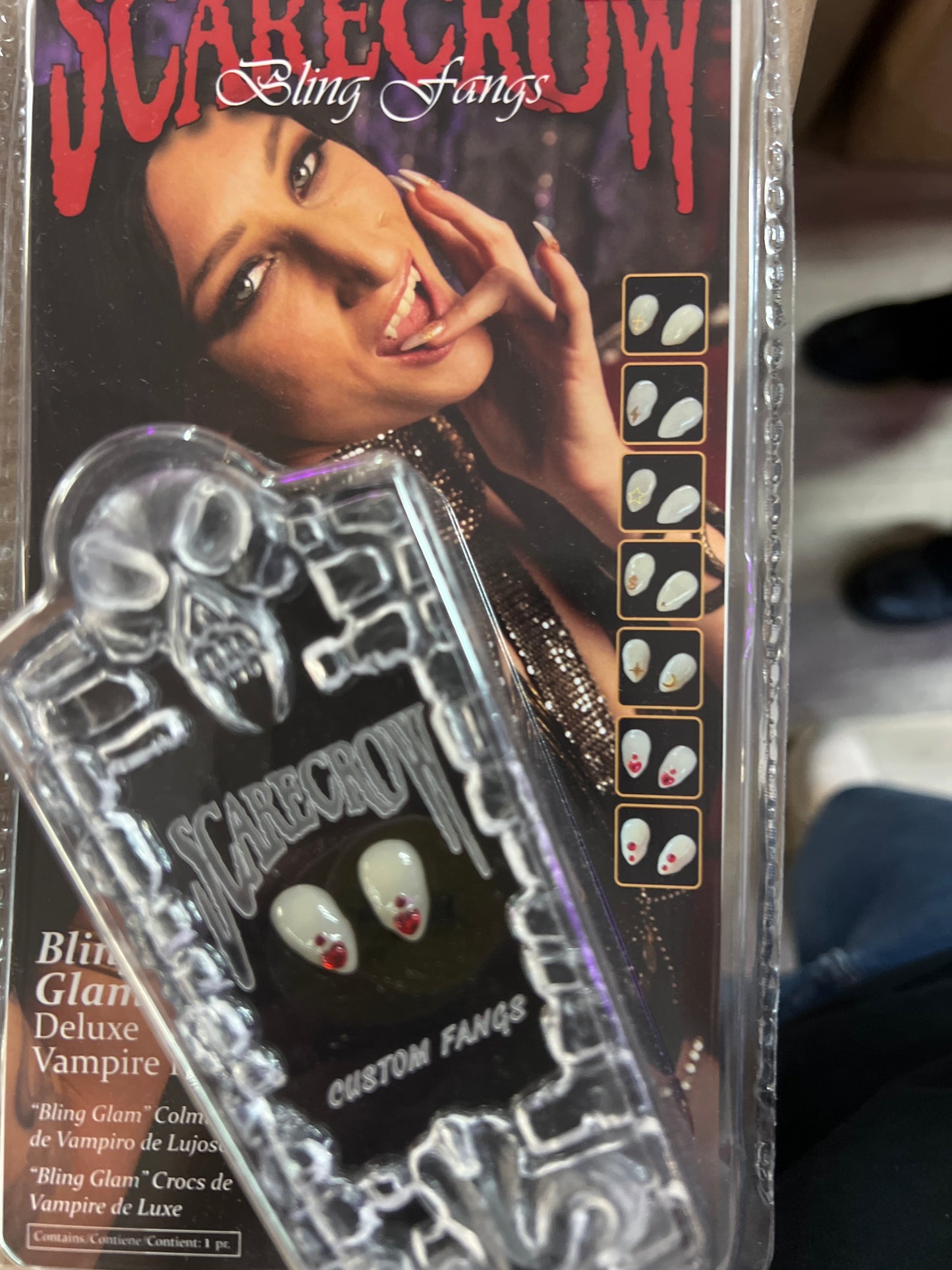 Scarecrow Small Bling Vampire Fangs - Custom Fit, Realistic, Reusable