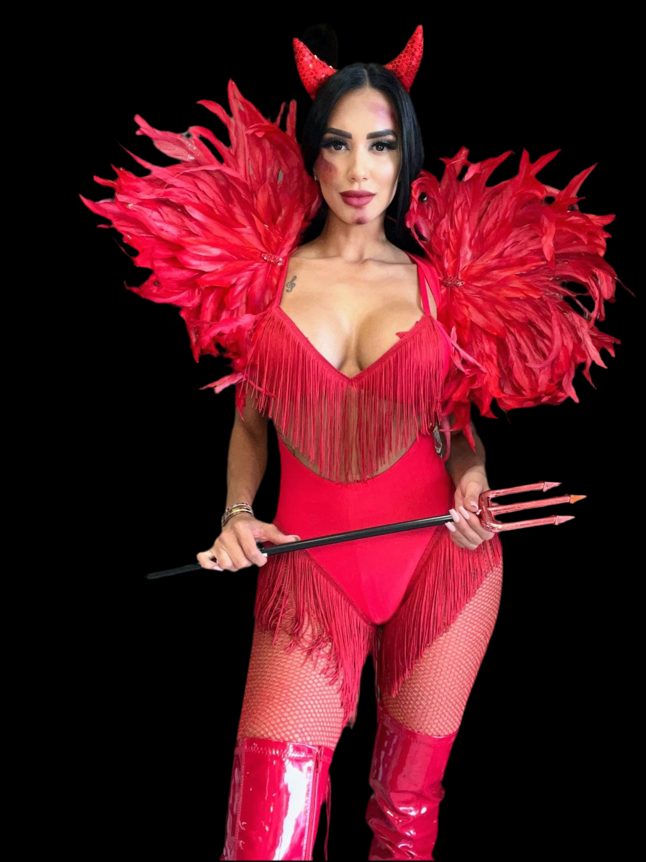 Exclusive Red Glam Angel Devil