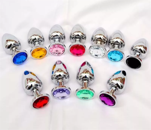 Metal Butt Plug Jewels bundle 3 Sizes many colors