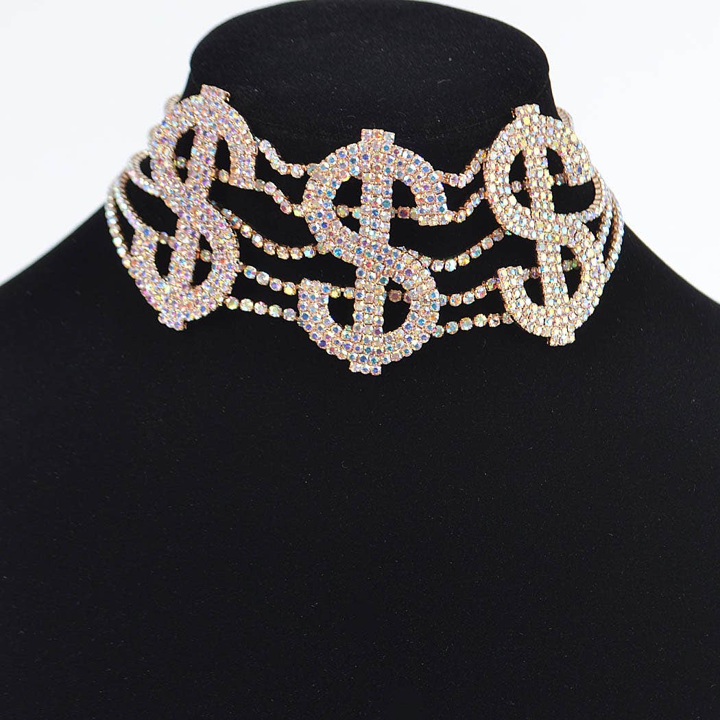 3AM BY H&D ACCESSORIES - Dollar Sign Choker