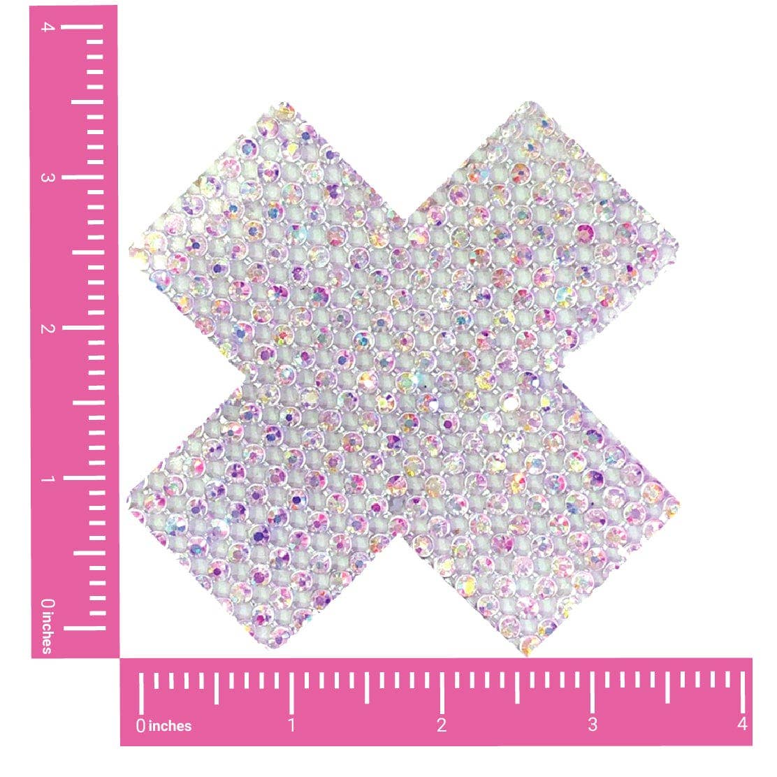 Super Bling Iridescent Crystal Jewel X Factor Nipple Cover Pasties