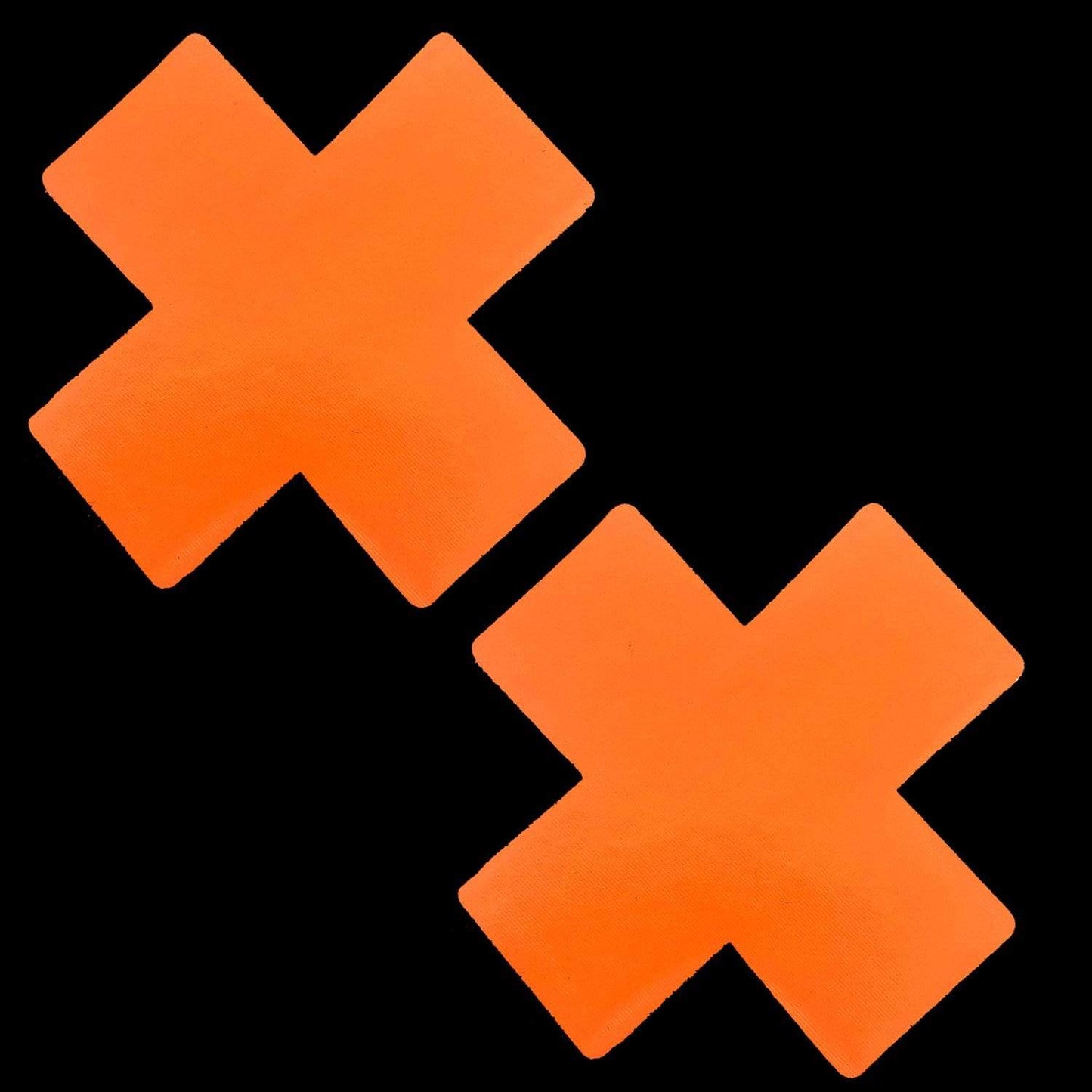 Orange Fruitella Neon Orange Wet Vinyl Blacklight X Factor Nipple Cover Pasties