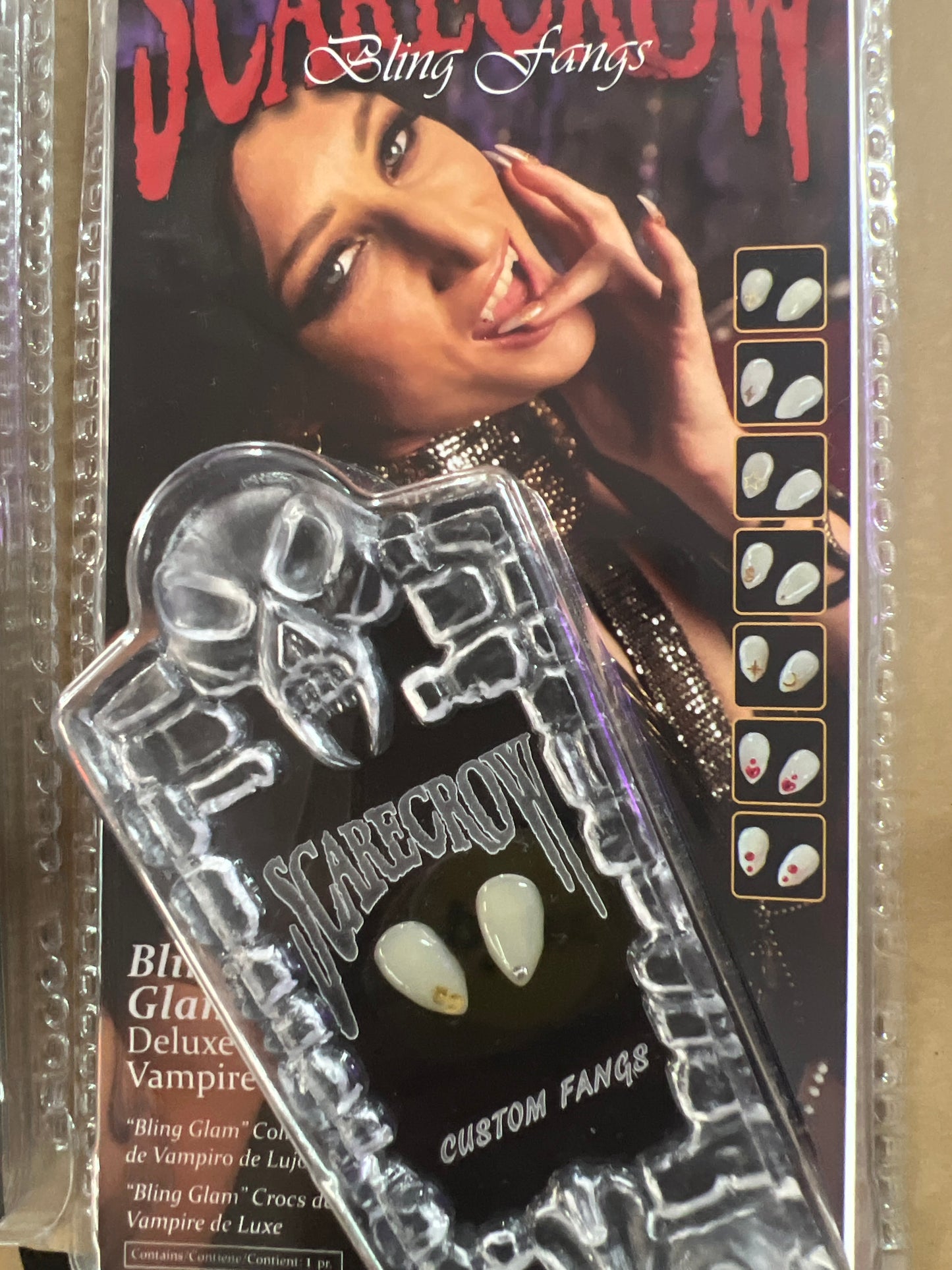 Scarecrow Small Bling Vampire Fangs - Custom Fit, Realistic, Reusable