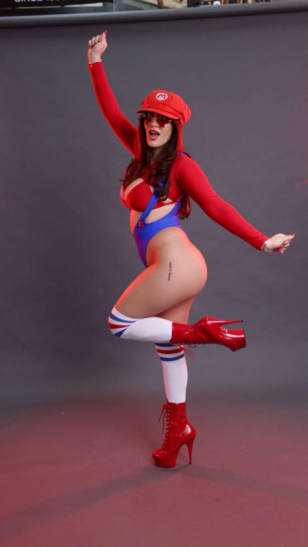 Mario Inspo Video Game Character Costume
