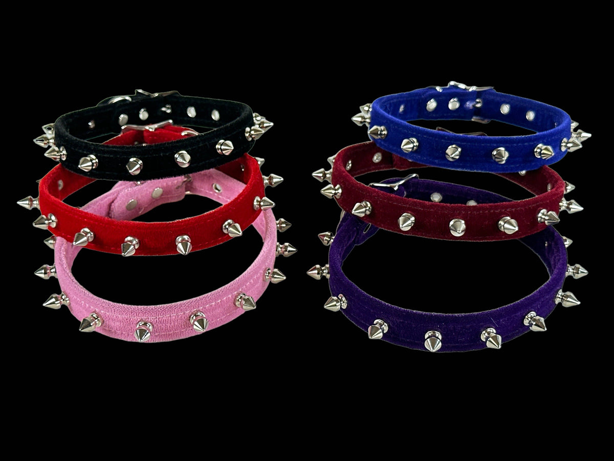 Funk Plus - CK134 VELVET SPIKE CHOKER