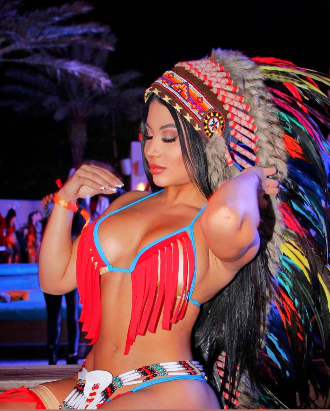 Exclusive Native Tribe Tracker w Multi Color Headpiece Best Seller