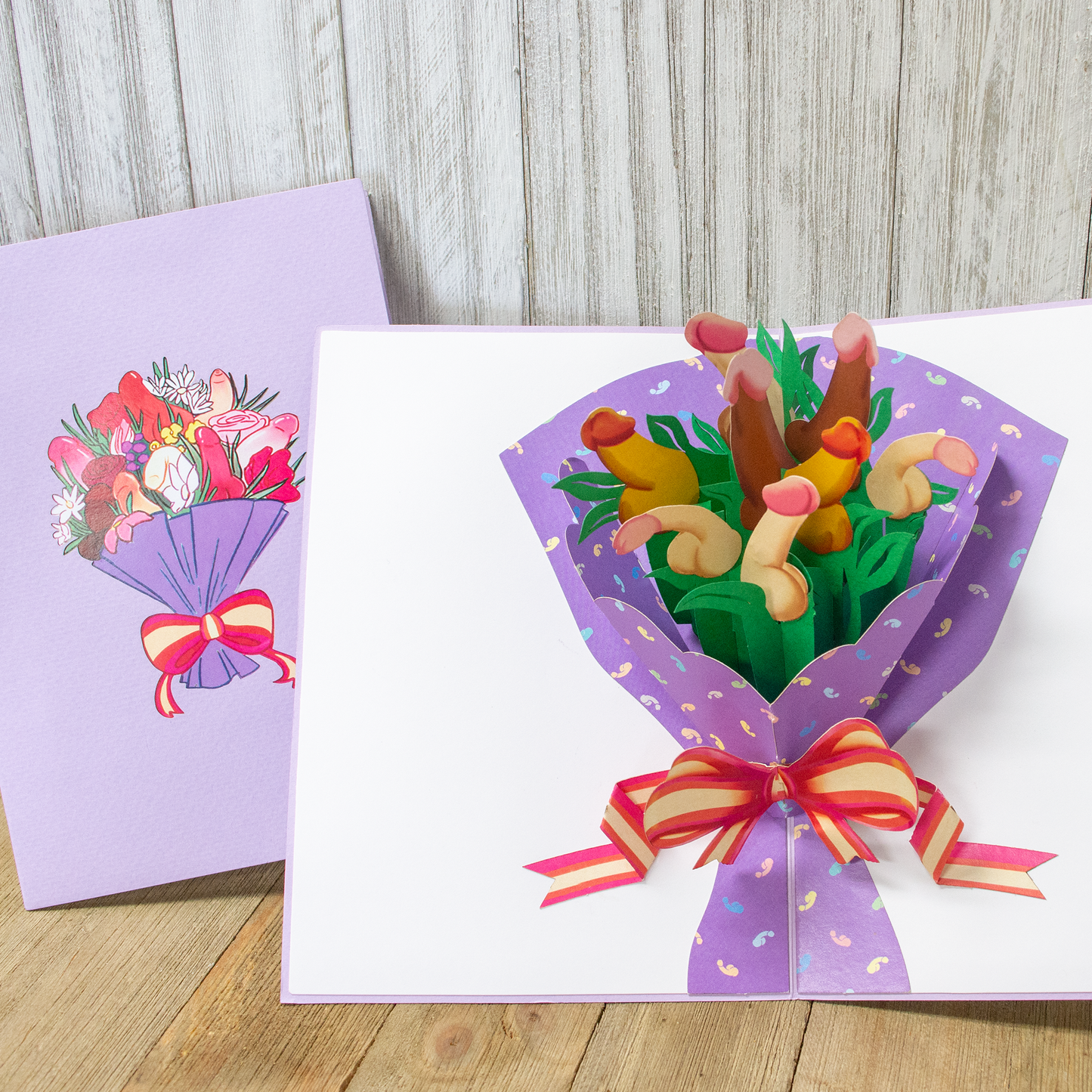 Dirty Pop Cards - Bouquet of Dicks Funny 3D Pop-Up Surprise Greeting Card