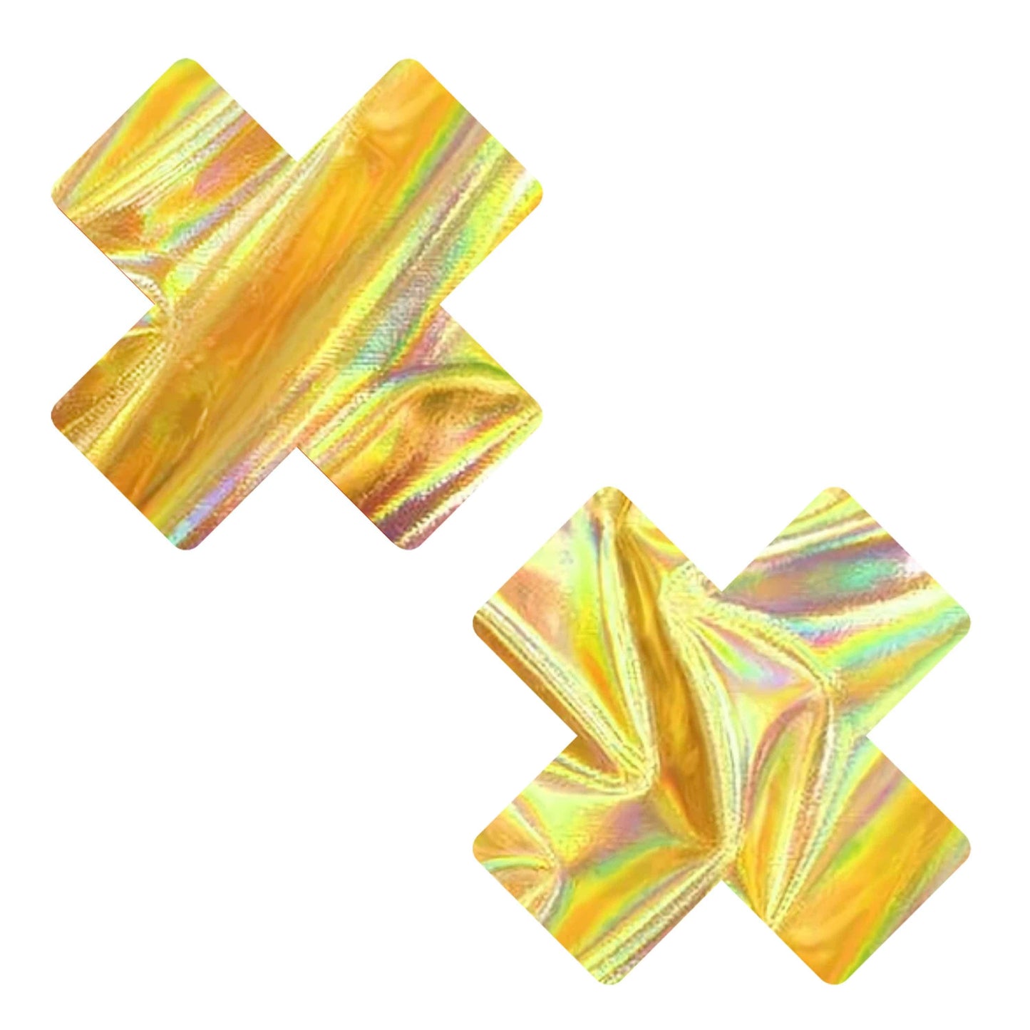 Neva Nude - Golden Goddess Holographic Gold Mirror X Nipple Cover Pasties