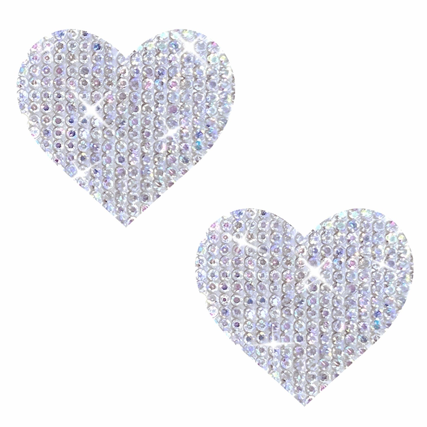 Neva Nude - Razzle Dazzle Crystal Jewel Sparkle I Heart U Nipple Cover Pasties