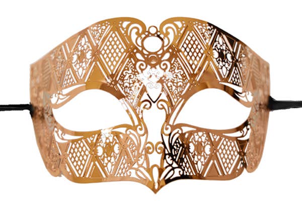 KBW Global Corp. - Rose Gold Filigree Half Mask