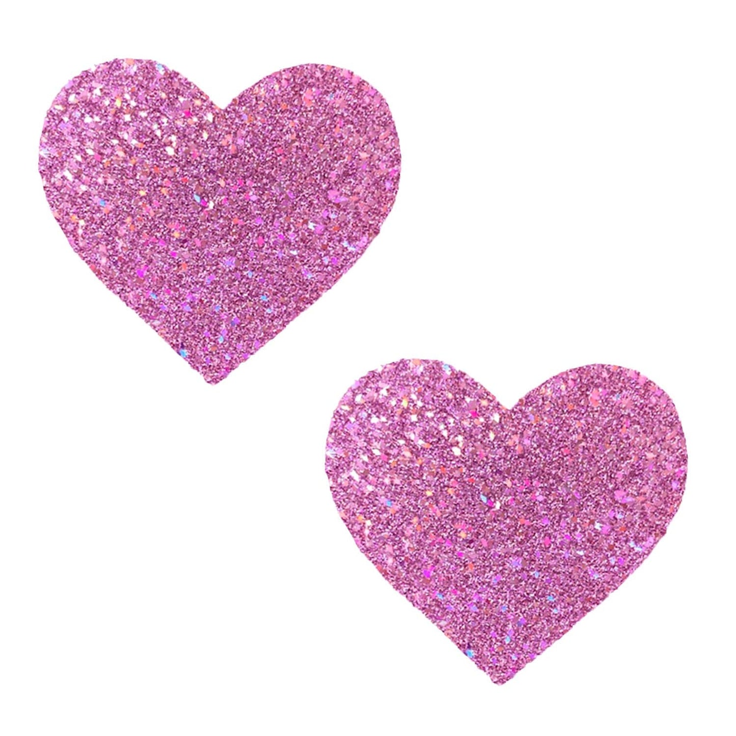 Neva Nude - Pegasus Kisses Purple & Pink Iridescent Glitter I Heart U Nipple Cover Pasties