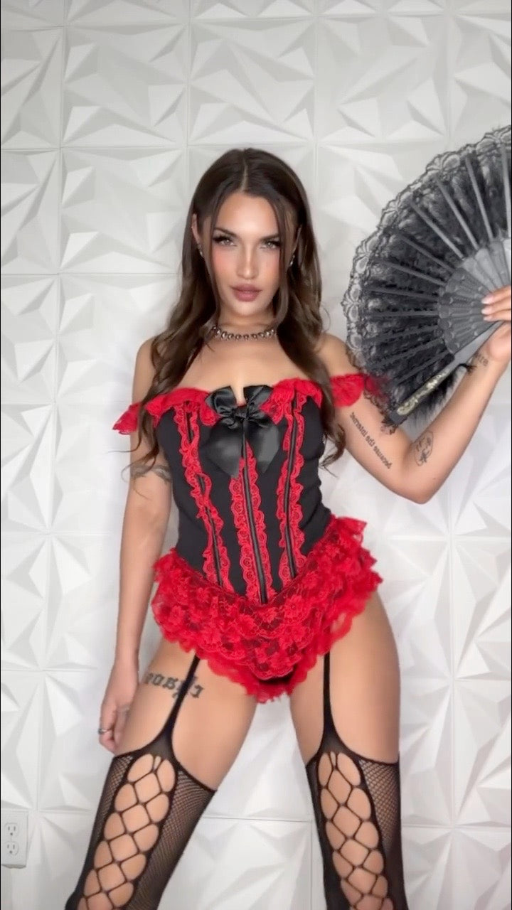Styled Leg Avenue Cabaret Girl includes Fan