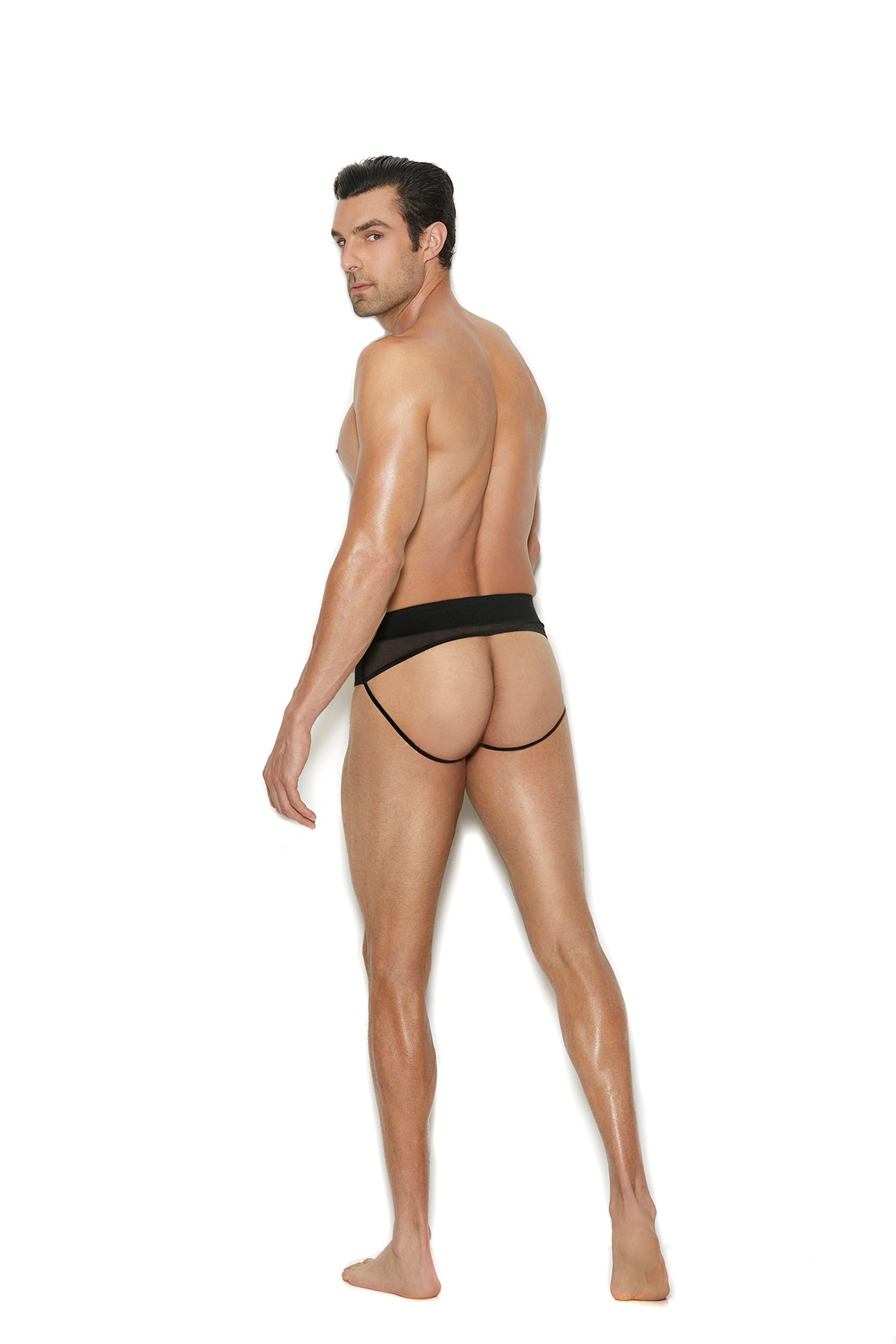 Elegant Moments Men's Mesh And Lycra Jock Strap