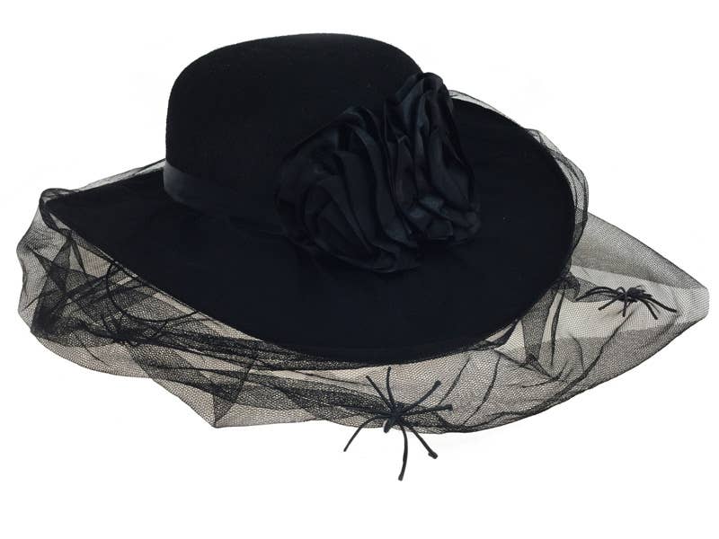 KBW Global Corp. - Spider Veil Black Rose Hat