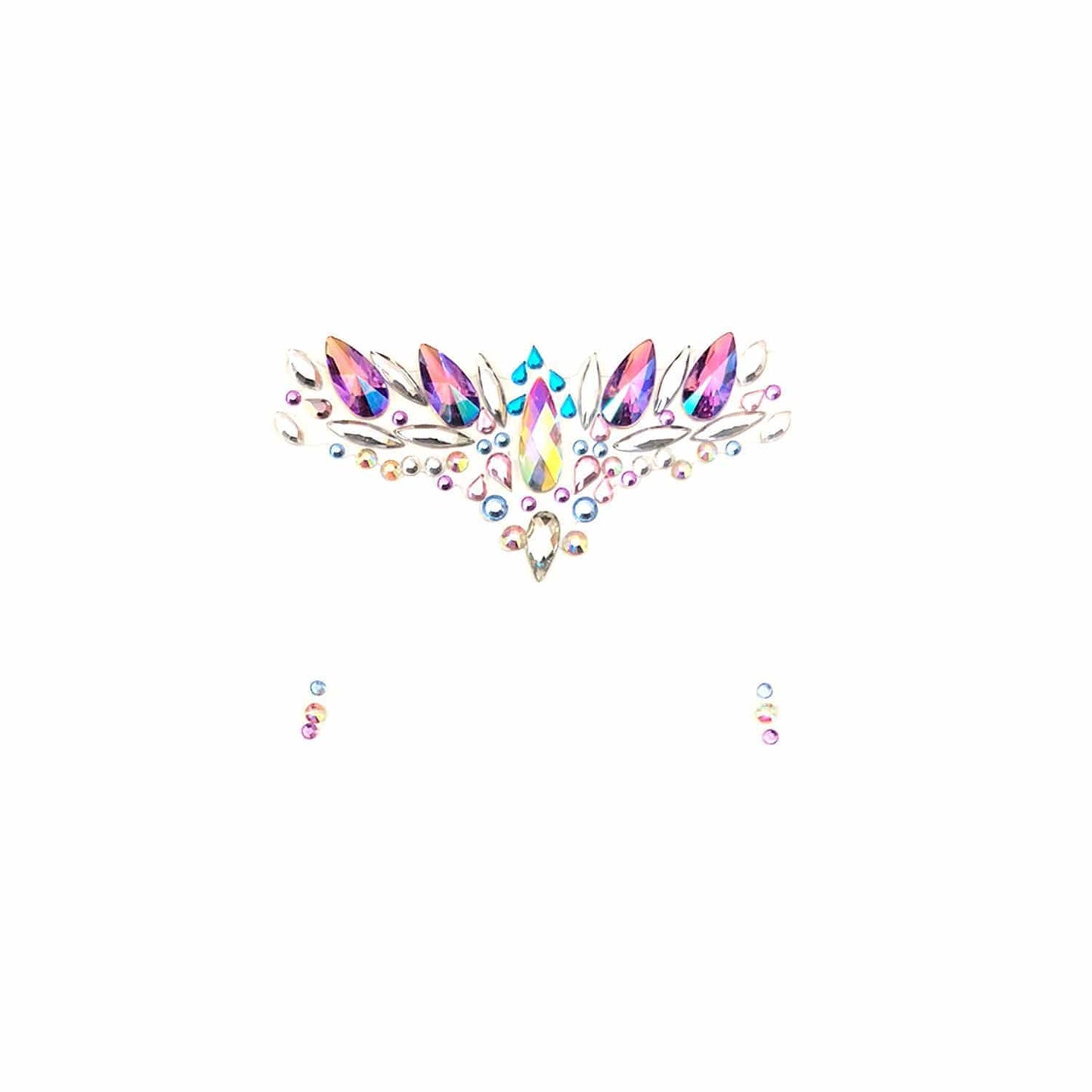 Neva Nude - Sirena Iridescent & Purple Crystal Face Jewels