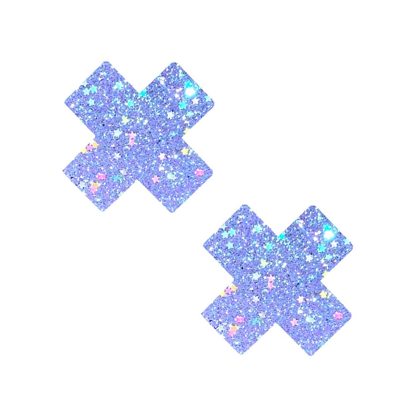 Purple Cotton Candy Blacklight Glitter X Factor Body Stickers 6PK