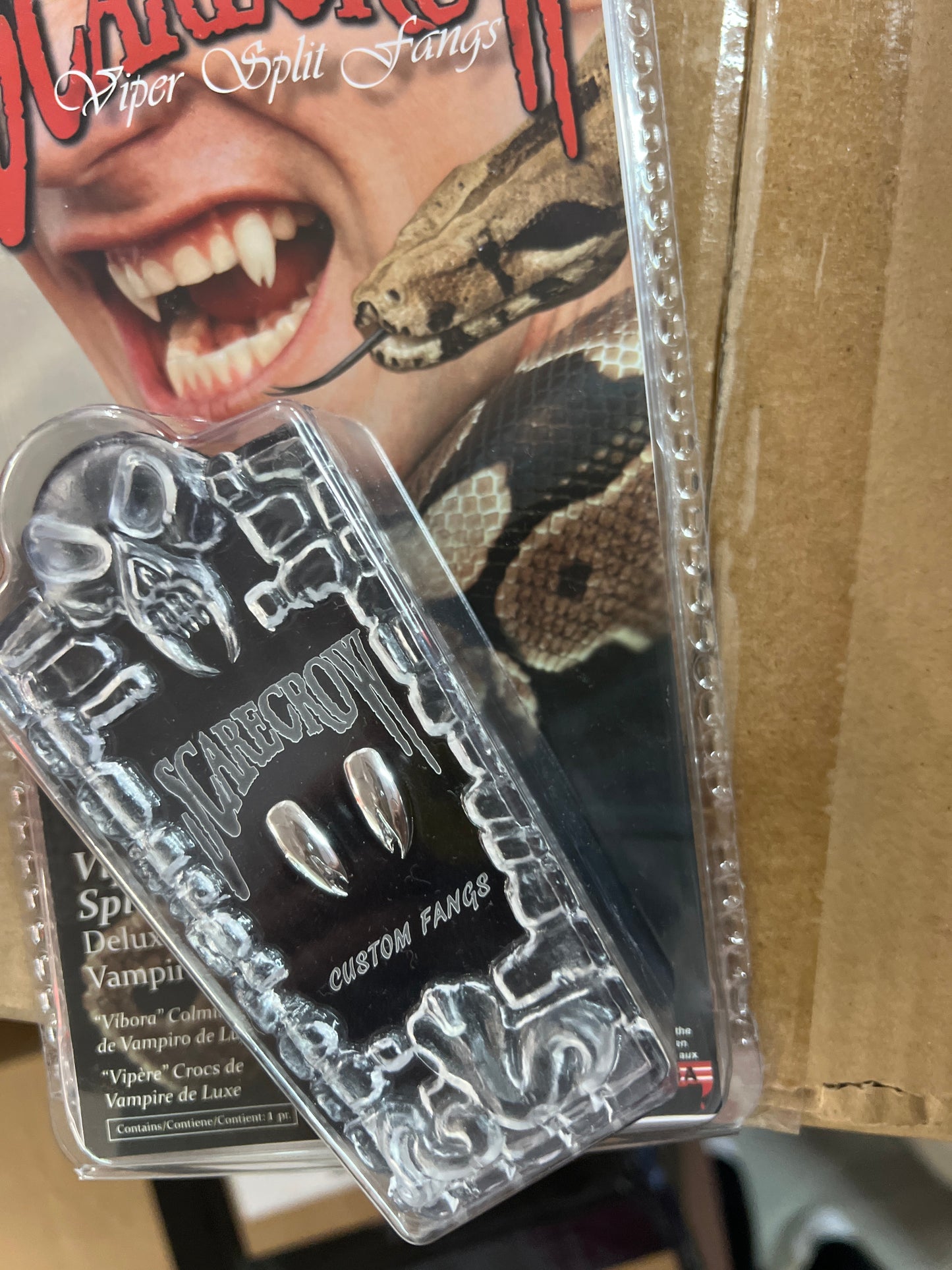 Scarecrow Chrome Viper Fangs - Custom Fit, Realistic, Reusable