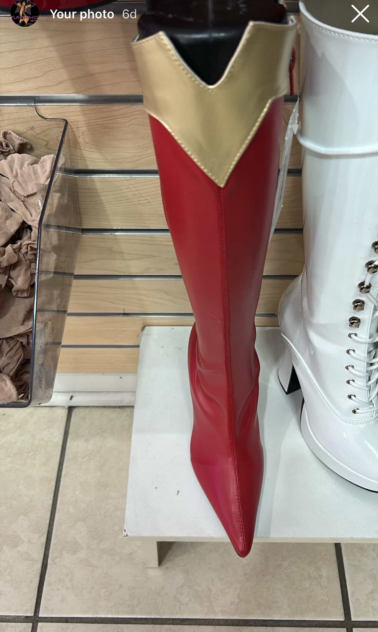 Super Hero Boots Red with Gold
