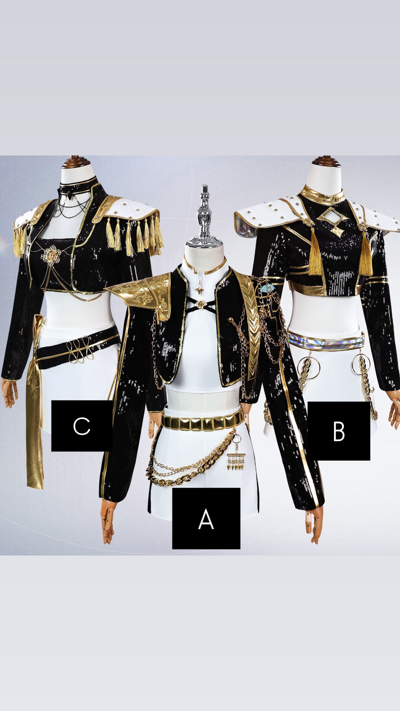 Pop Anime Girl Band Black Sequin Rumi Adult Style A