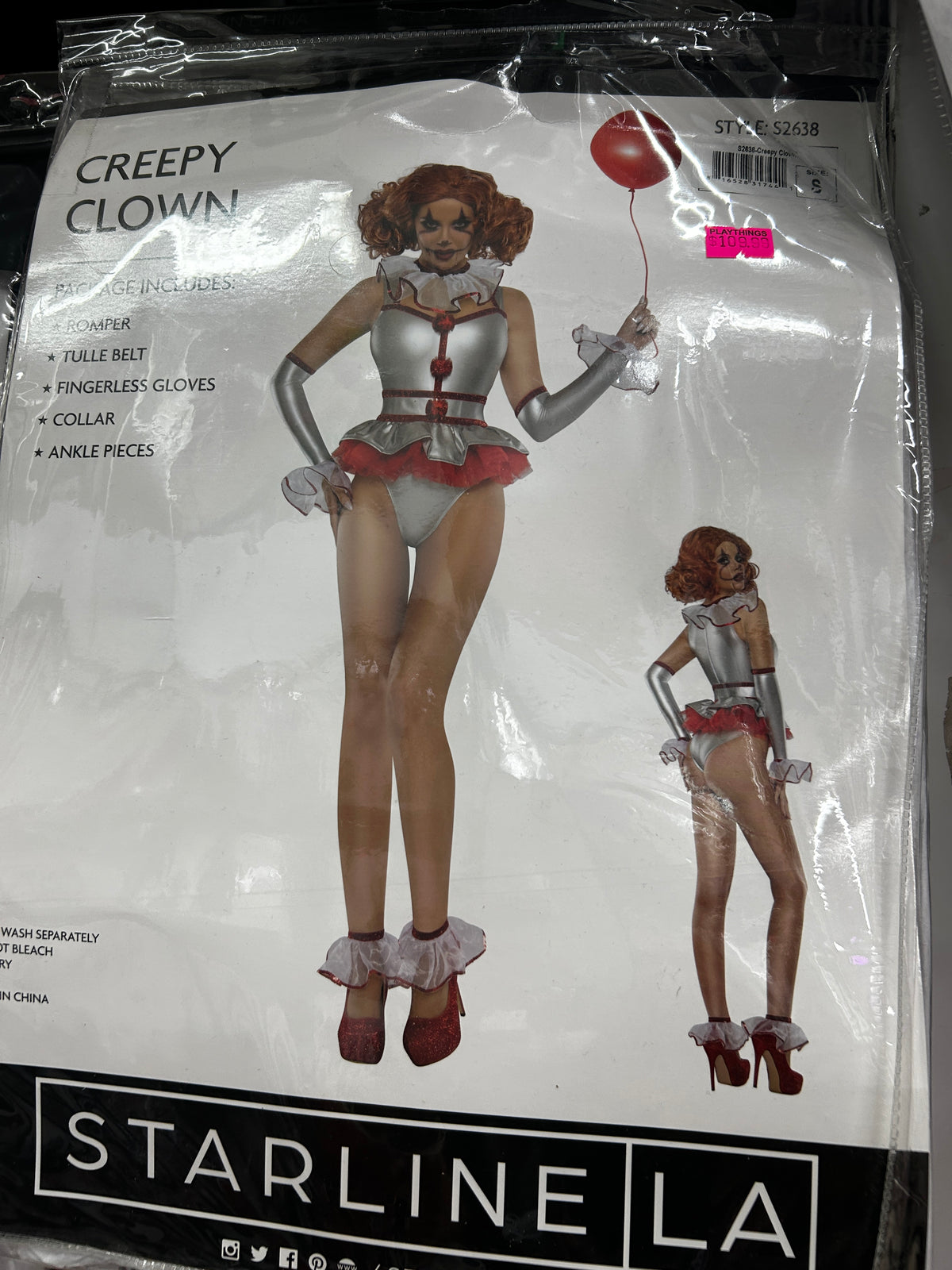 Creepy clown costume