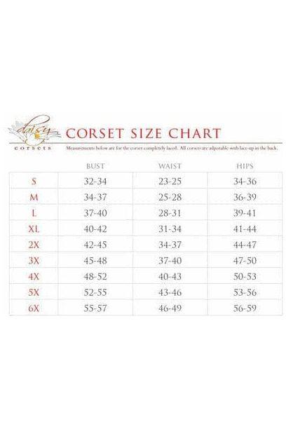 Top Drawer Retro Swirl Steel Boned Curvy Cut Underbust Cincher Corset