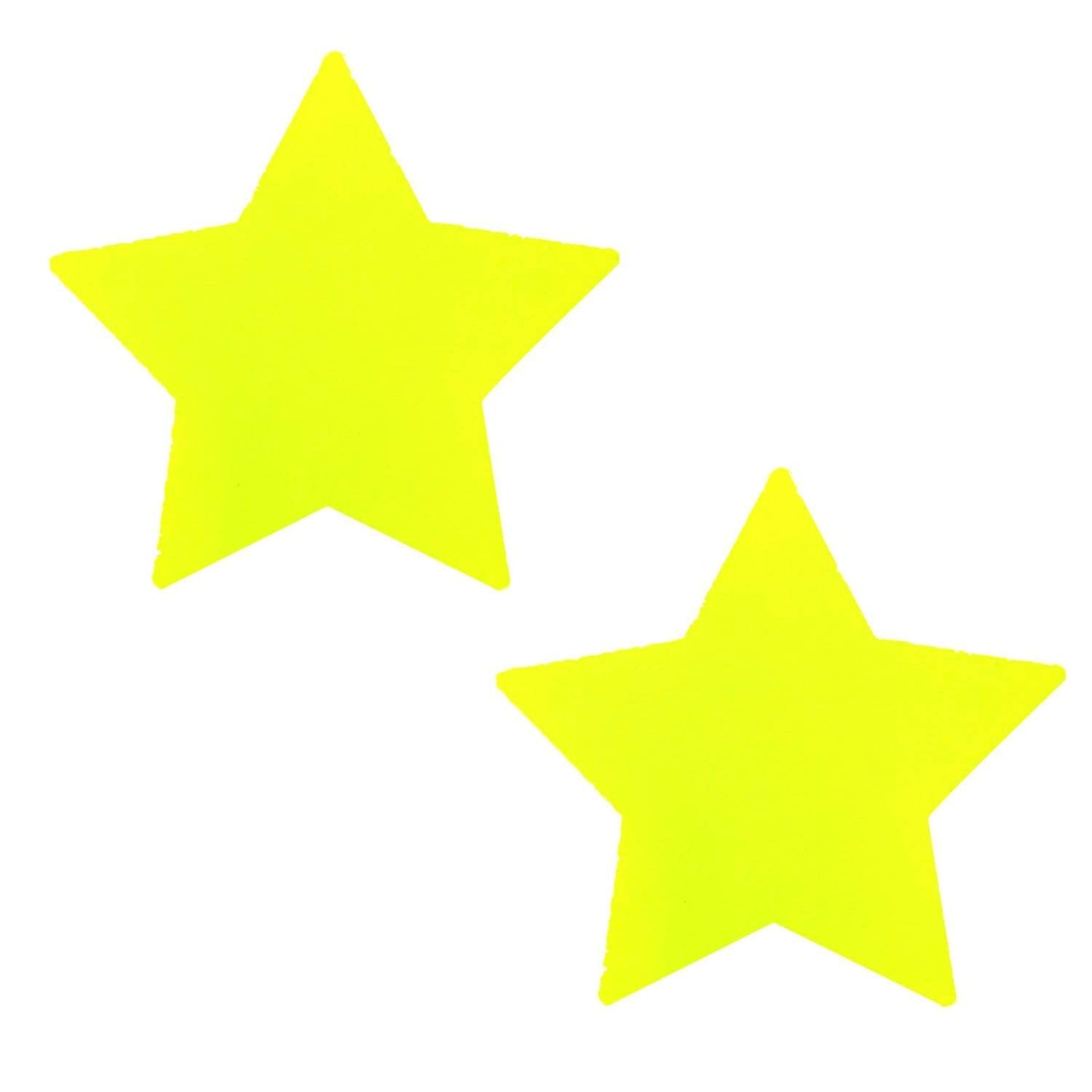 Neon Yellow Starburst Blacklight Starry Nights Nipple Cover Pasties
