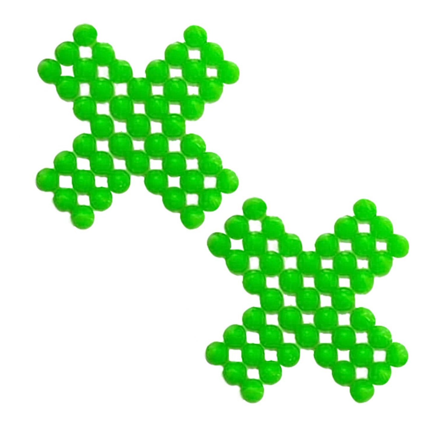 Toxic Nightmare Neon Green UV Stud X Nipple Cover Pasties