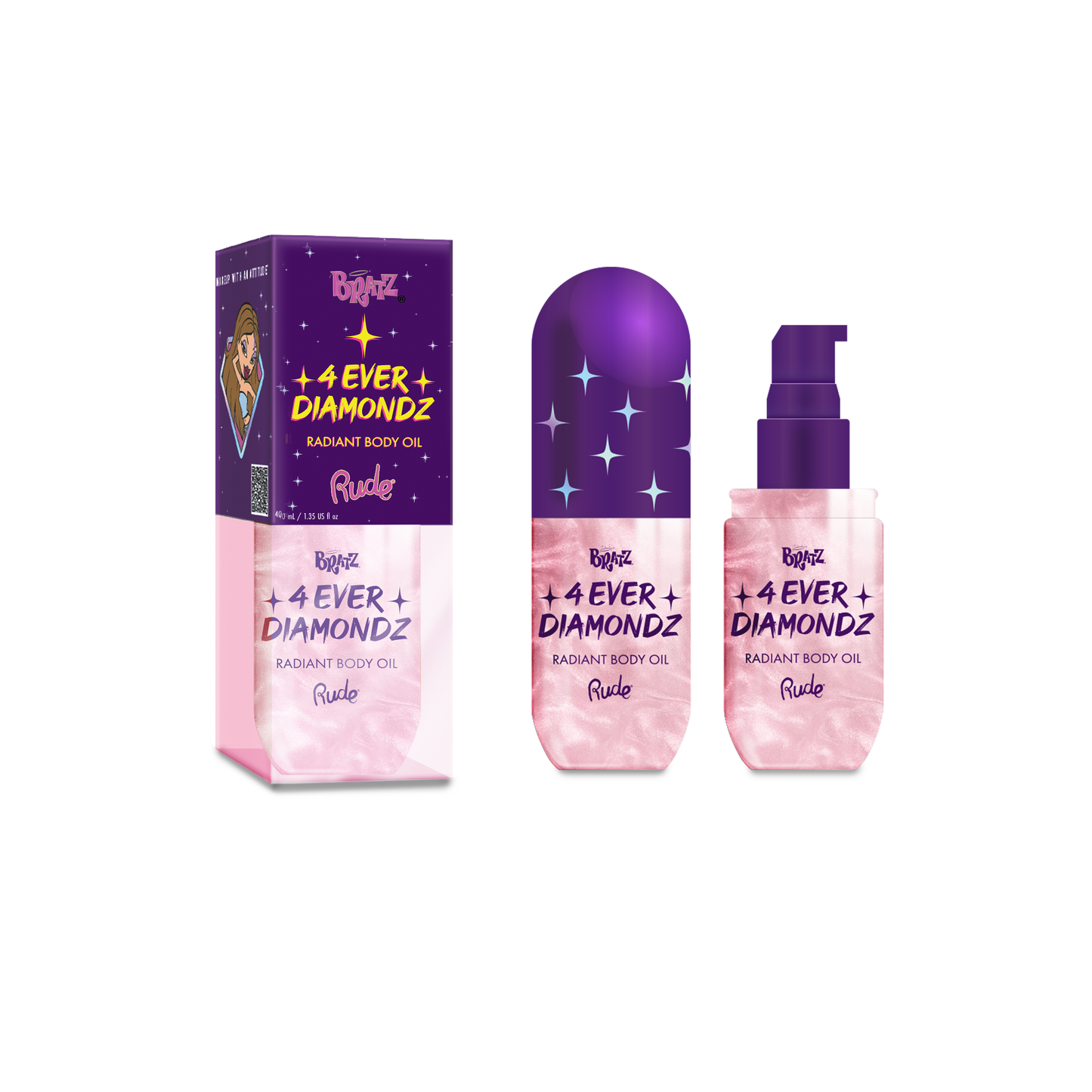 Rude Cosmetics - Bratz 4 Ever Diamondz Radiant Body Oil