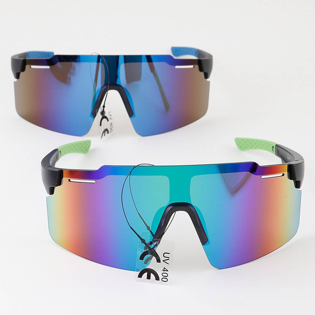 3AM BY H&D ACCESSORIES - Multi Polycarbonate Mirror Shield Sunglasses