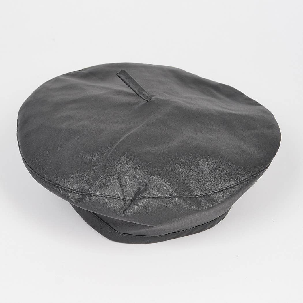 3AM BY H&D ACCESSORIES - FAUX LEATHER BERET