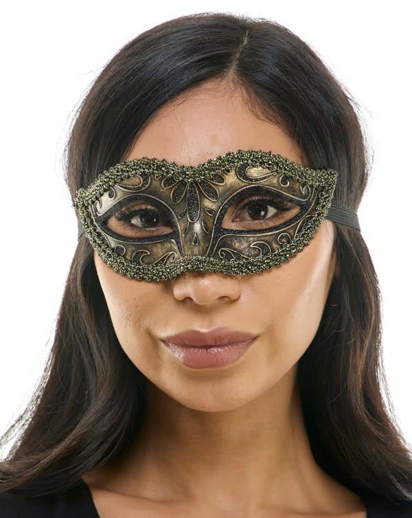 Gold Venetian Masquerade Eye Mask