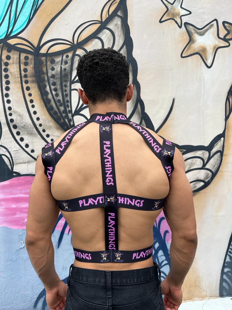 Male Playthings Designer Logo Chest Harness