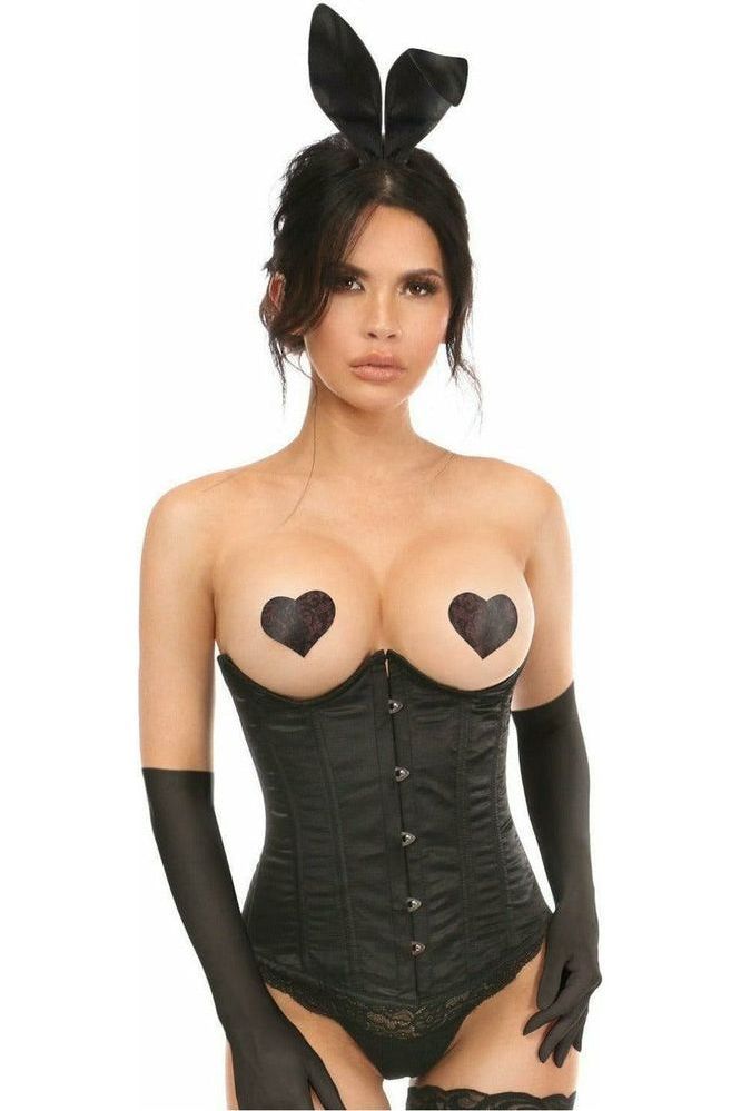Deluxe Seductive Bunny Corset Costume Set: 4-Piece with Ears, Tail, Gloves