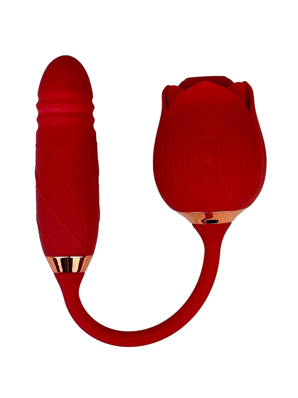 Rose Vibrator with Thrusting Tail