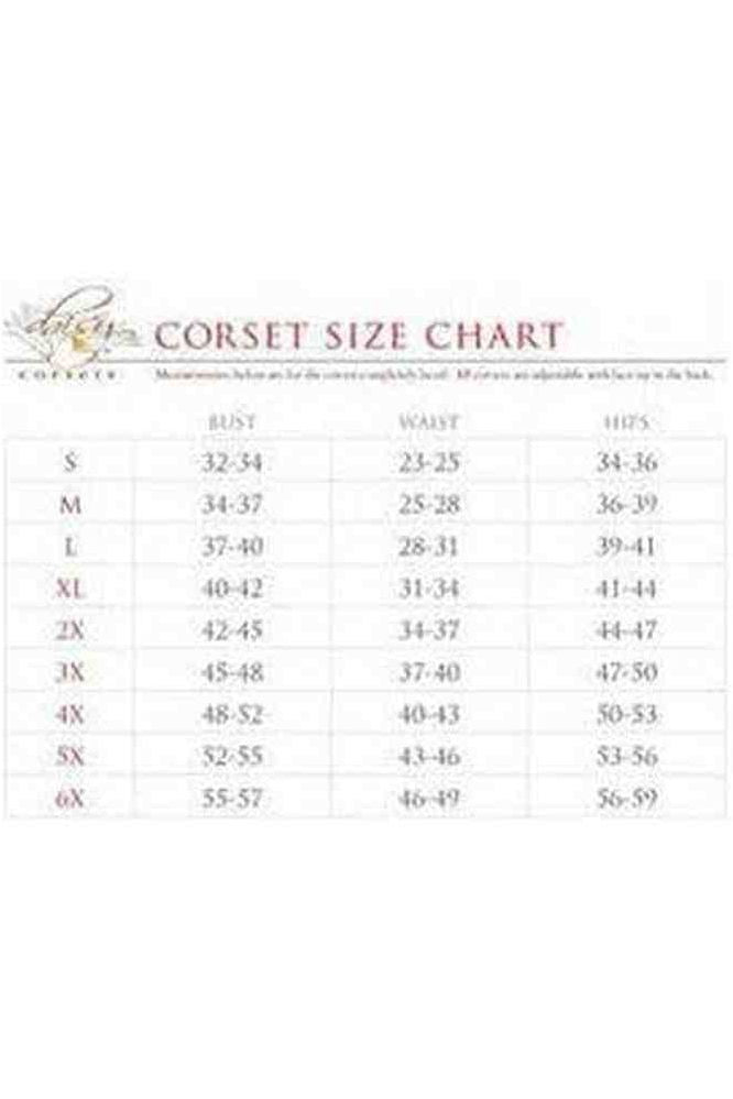 Premium Red Metallic Superhero Corset Costume Set - 4-Piece Deluxe Heroine Outfit