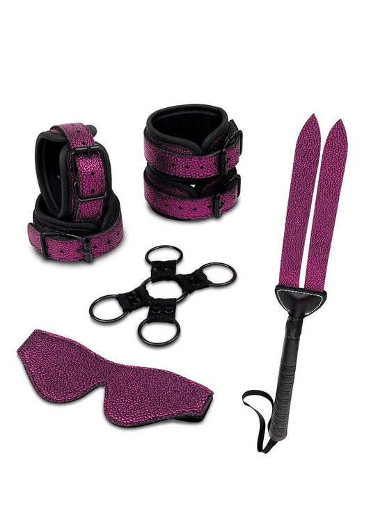 WhipSmart Dragons Lair 7pc Bondage - Black - Set