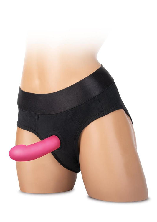 6 Curved Ripple Remote Control Dildo - Pink