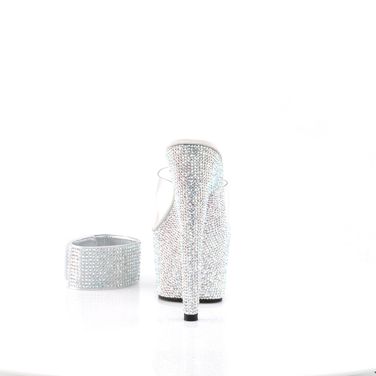 7" Rhinestoned Heels with Ankle Cuff