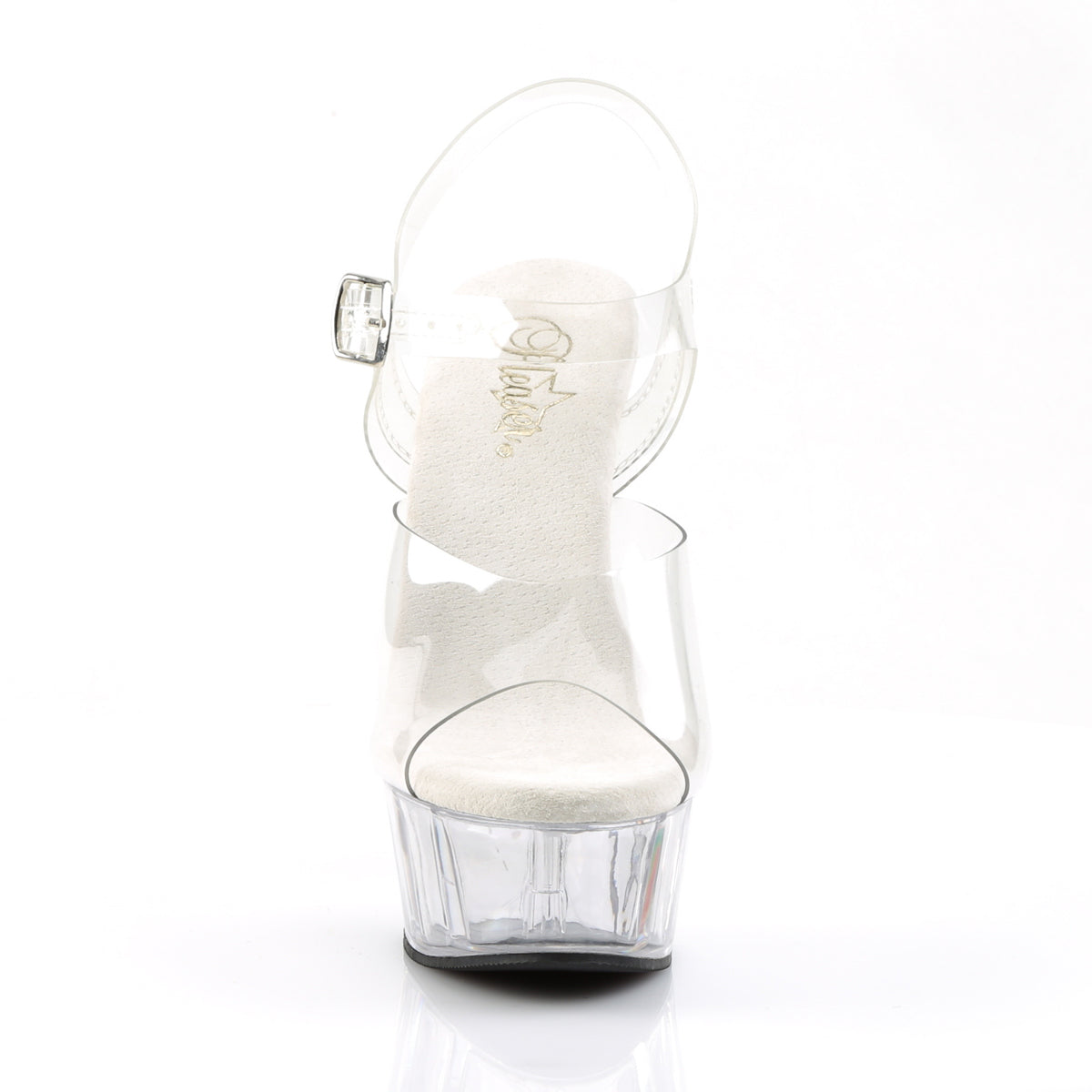 6" Clear Heels with Ankle Strap
