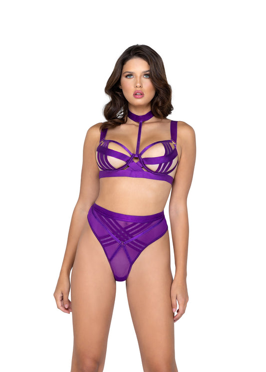 LI559 - Bondage Stripe 2-Piece Choker Set