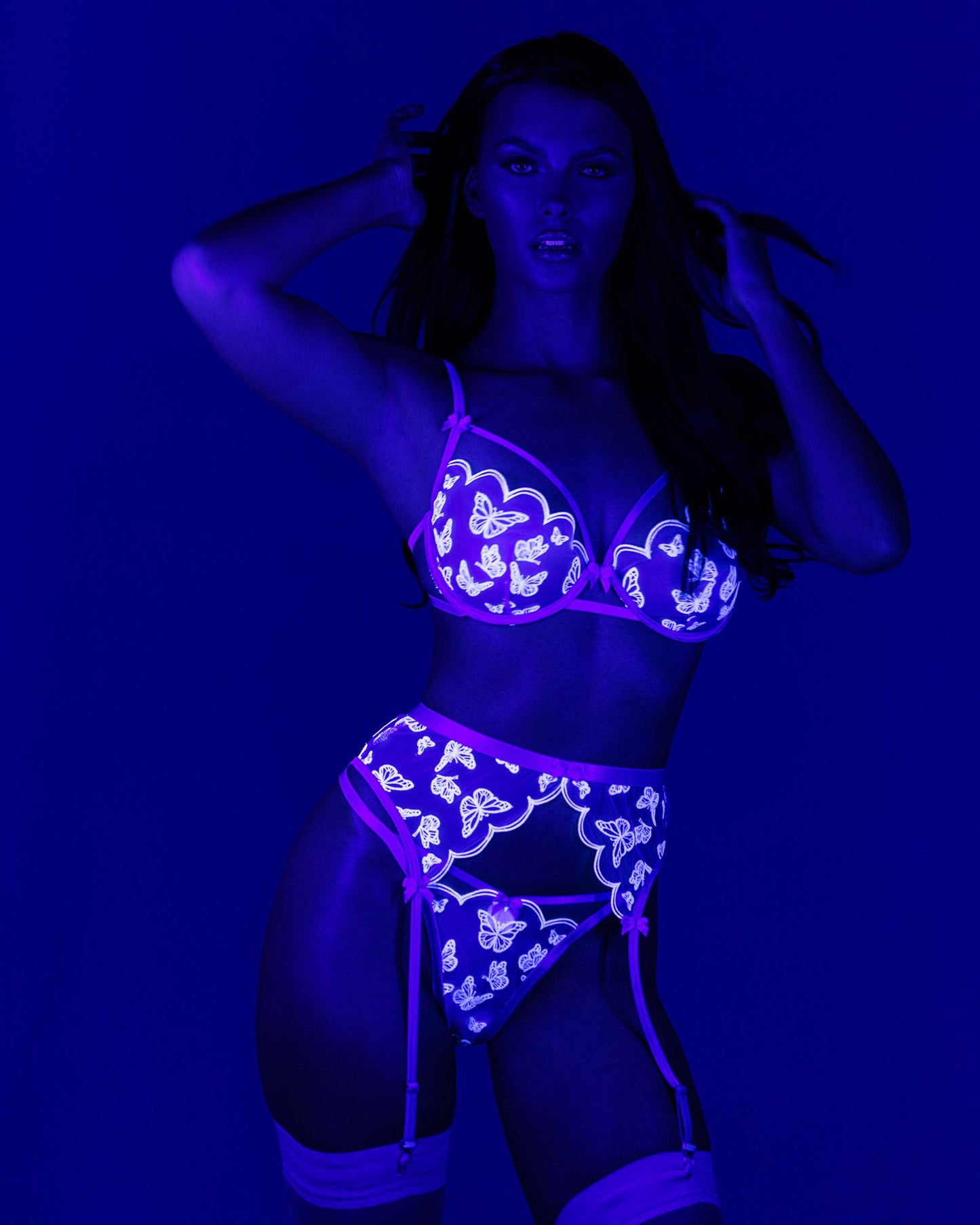 LI604 - Butterfly Glow 3-Piece Short Set