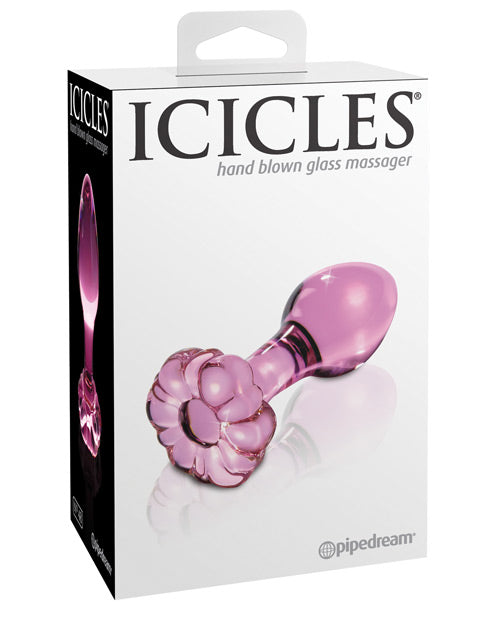 Icicles No 48 Glass Anal Plug Pink 3 Inch