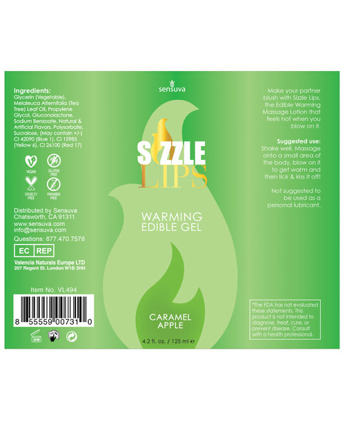 Sensuva Sizzle Lips Warming Gel - 4.2 oz Pina Colada - PlaythingsMiami