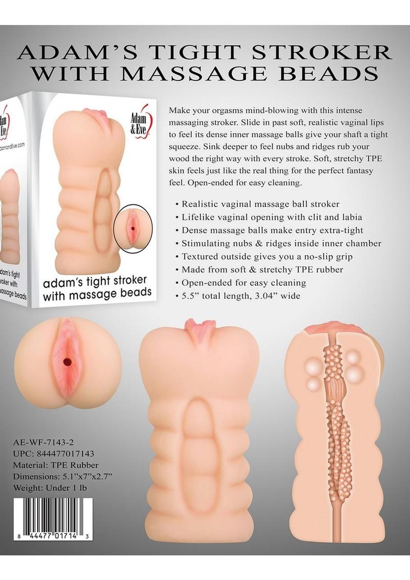 Adam and Eve - Adam's Tight Stroker with Massage Beads