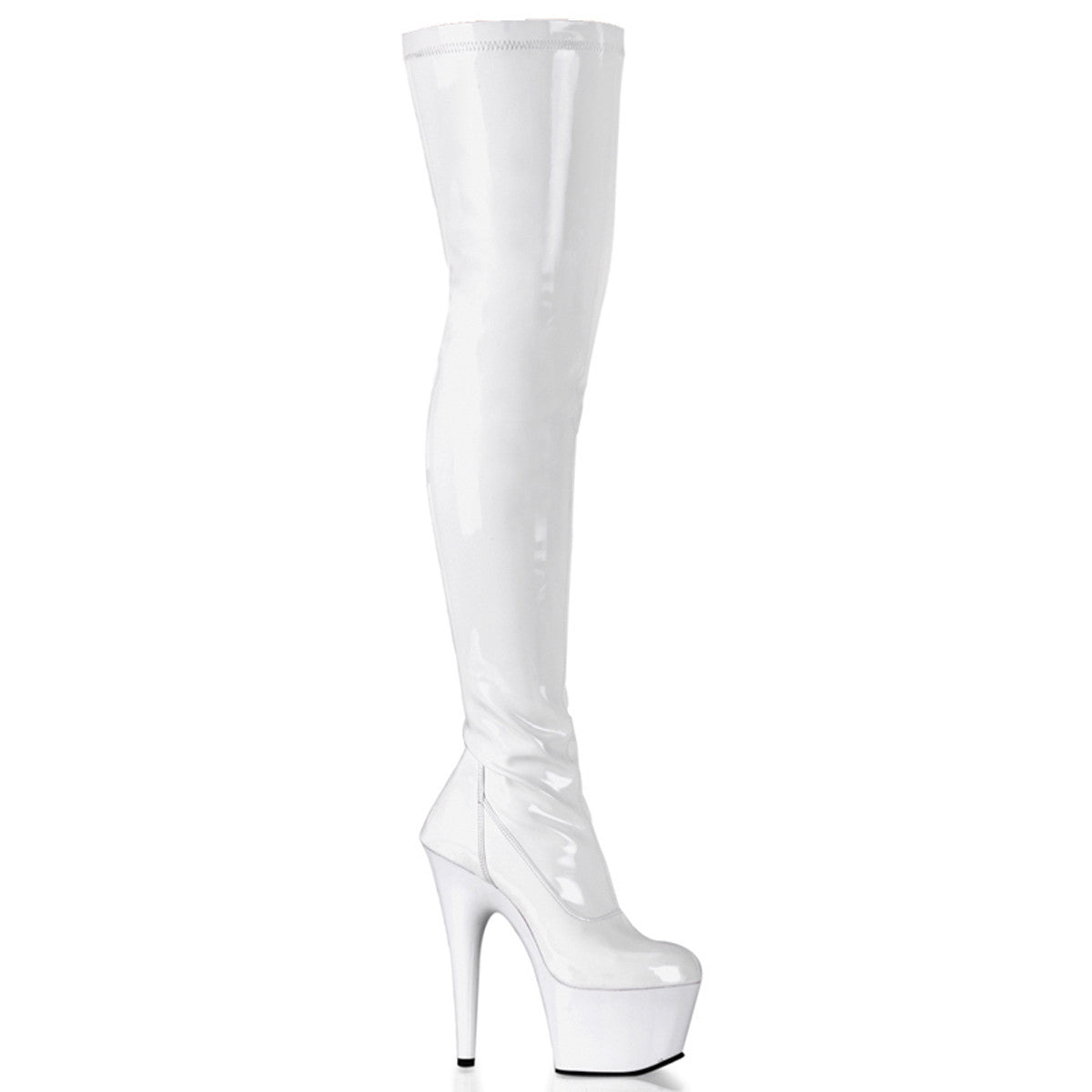 7" Plain Stretch Thigh Boots ADORE3000 - PlaythingsMiami