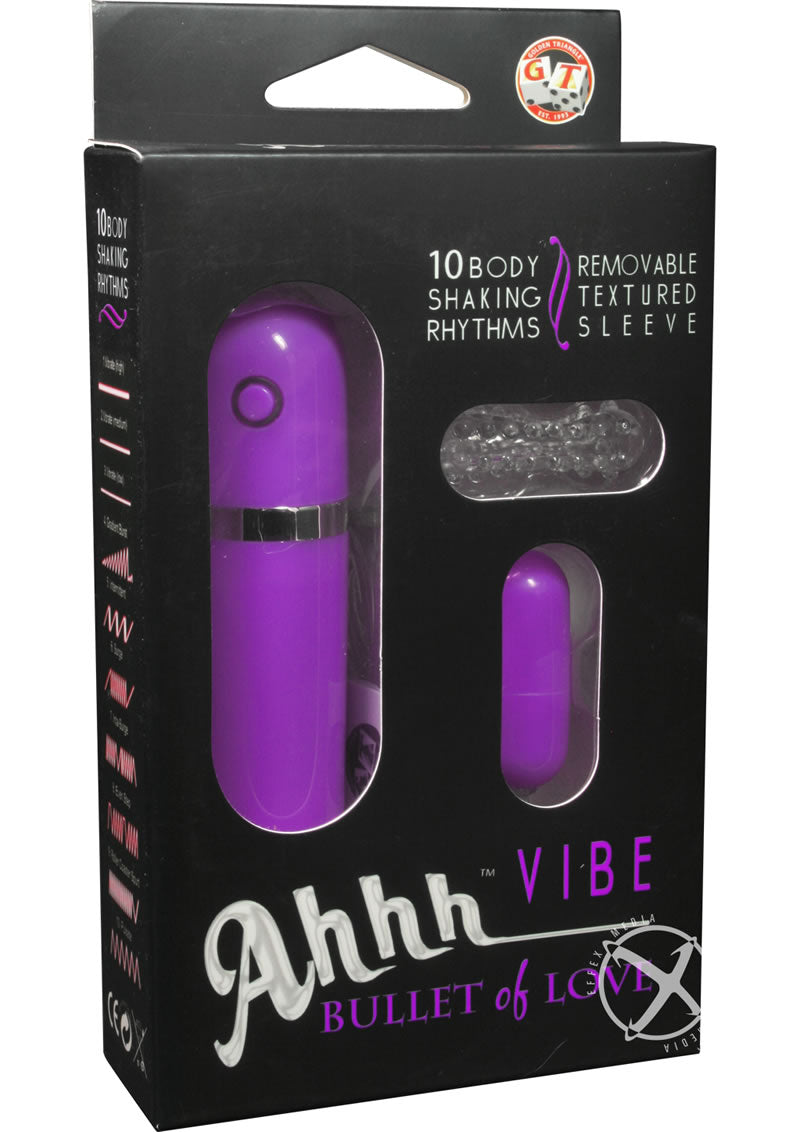 Ahhh Vibrating Bullet Of Love with Remote Control - Lavender/Purple
