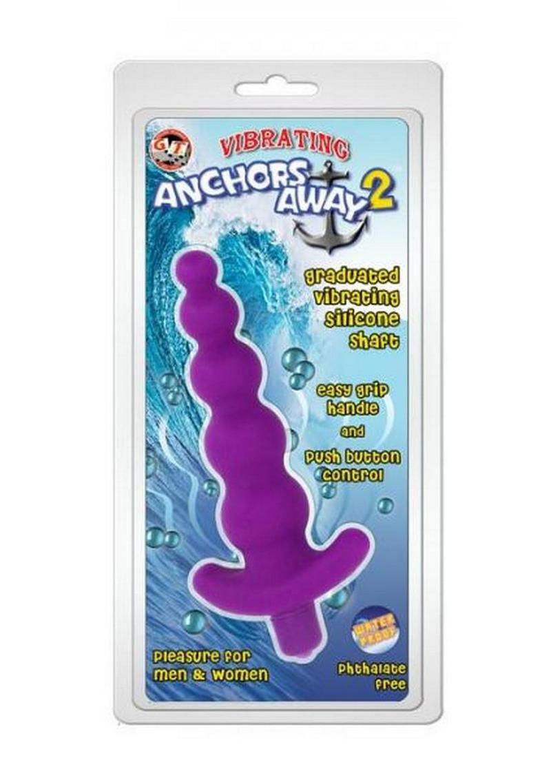 Anchors Away 2 Vibrating Anal Beads - Purple
