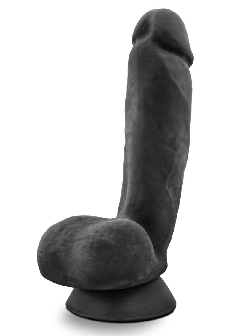 Au Naturel Bold Pound Dildo with Suction Cup - Black - 8.5in