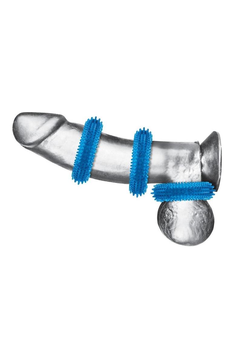 Blue Line Ultra-Slim Stretch Cock Rings